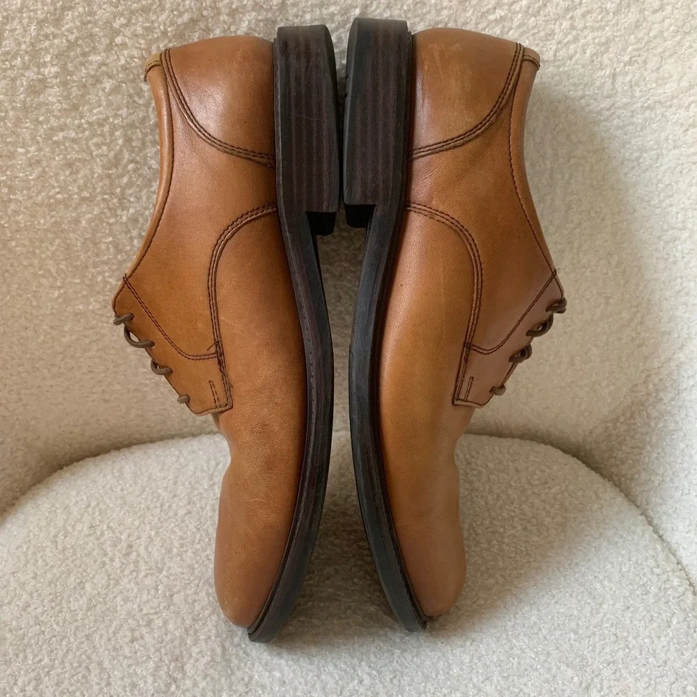 Men's Tabor Plain Toe Oxford Shoes Leather Calfskin 20-3360 Size 10 Lace Up